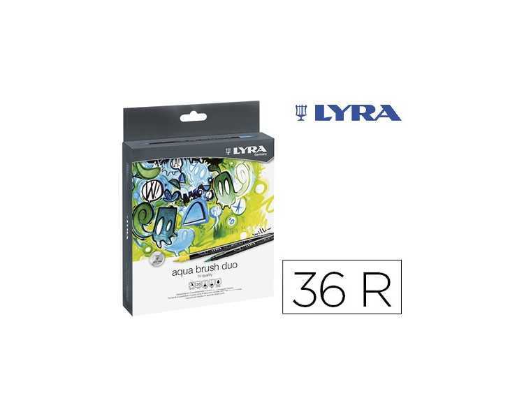 Rotulador lyra aqua brush duo caja de 36 colores surtidos