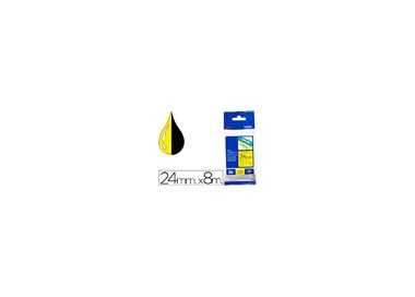Cinta brother tze651 amarillo/negro 24mm longitud de 8mts