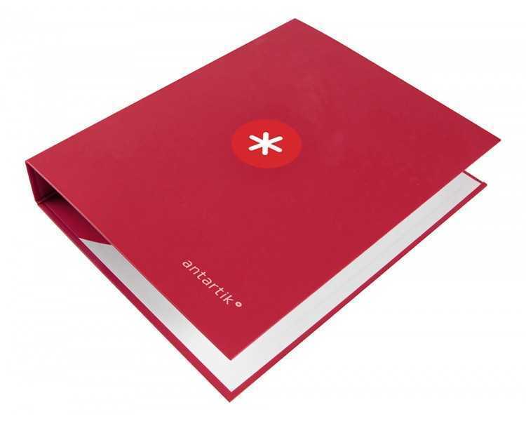 Carpeta 4 anillas 40 mm mixtas antartik a4 forrada color frambuesa