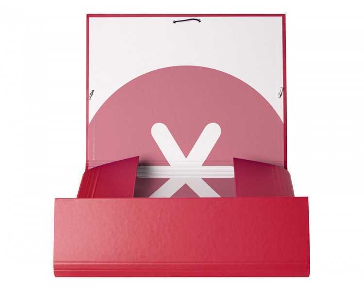 Carpeta antartik gomas a4 3 solapas carton forrado color frambuesa