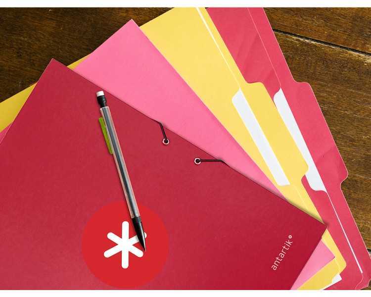 Carpeta antartik gomas a4 3 solapas carton forrado color frambuesa