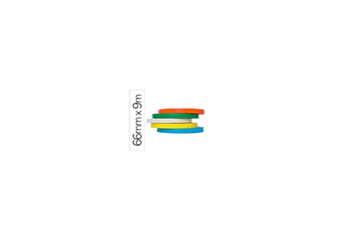 Cinta adhesiva q-connect 66 mt x 9 mm para cerrar bolsas pack 6 unidades colores surtidos Cinta adhesiva q-connect 66 mt x 9 mm para cerrar bolsas pack 6 unidades colores surtidos