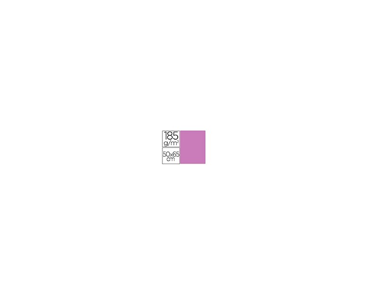 Cartulina guarro malva 50x65 cm 185 gr