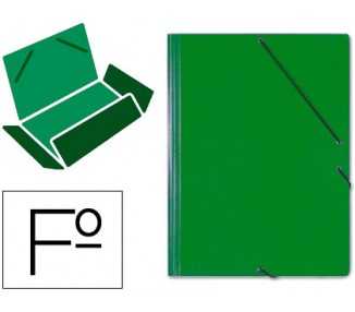 Carpeta gomas solapas carton saro tamaño folio verde