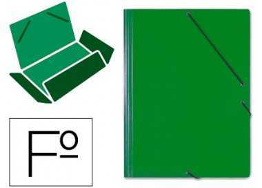 Carpeta gomas solapas carton saro tamaño folio verde