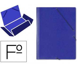 Carpeta gomas solapas carton saro tamaño folio azul