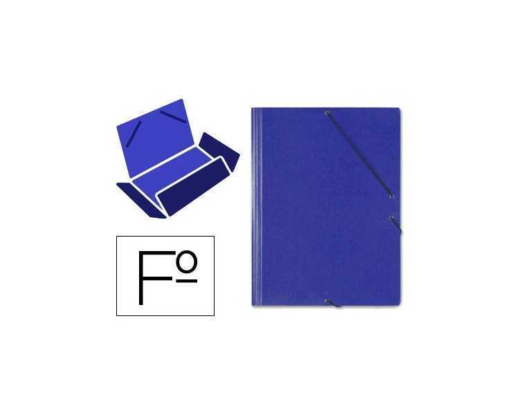 Carpeta gomas solapas carton saro tamaño folio azul