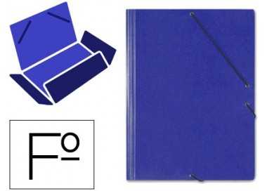 Carpeta gomas solapas carton saro tamaño folio azul