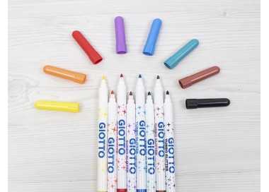 Rotulador giotto turbo glitter purpurina caja de 8 unidades