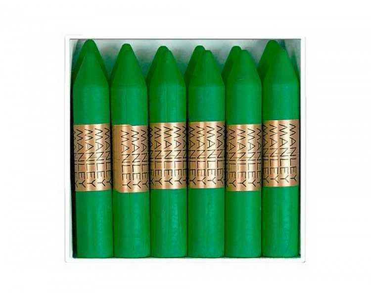 Lapices cera manley unicolor verde primavera n.25 caja de 12 unidades