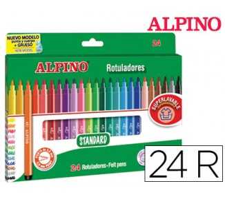 Rotulador alpino standard caja de 24 colores surtidos
