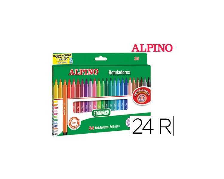 Rotulador alpino standard caja de 24 colores surtidos