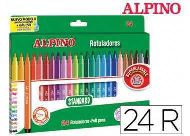 Rotulador alpino standard caja de 24 colores surtidos