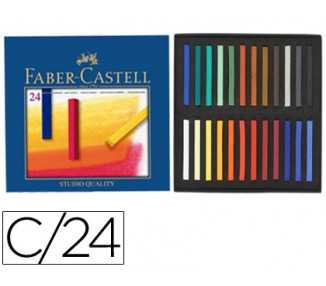 Tiza pastel faber castell estuche carton de 24 unidades colores surtidos