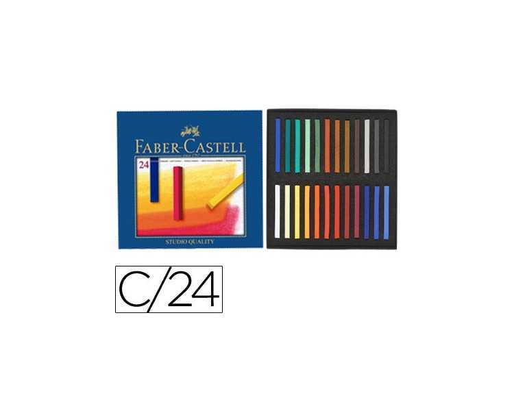 Tiza pastel faber castell estuche carton de 24 unidades colores surtidos