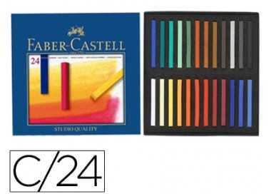 Tiza pastel faber castell estuche carton de 24 unidades colores surtidos
