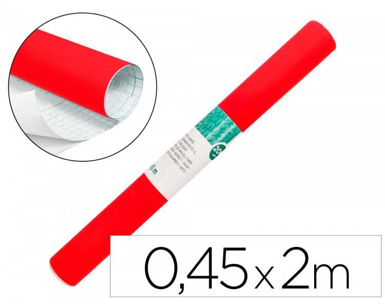 Rollo adhesivo liderpapel unicolor rojo brillo rollo de 0,45 x 2 mt