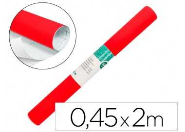 Rollo adhesivo liderpapel unicolor rojo brillo rollo de 0,45 x 2 mt
