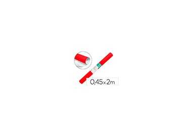 Rollo adhesivo liderpapel unicolor rojo brillo rollo de 0,45 x 2 mt Rollo adhesivo liderpapel unicolor rojo brillo rollo de 0,45 x 2 mt