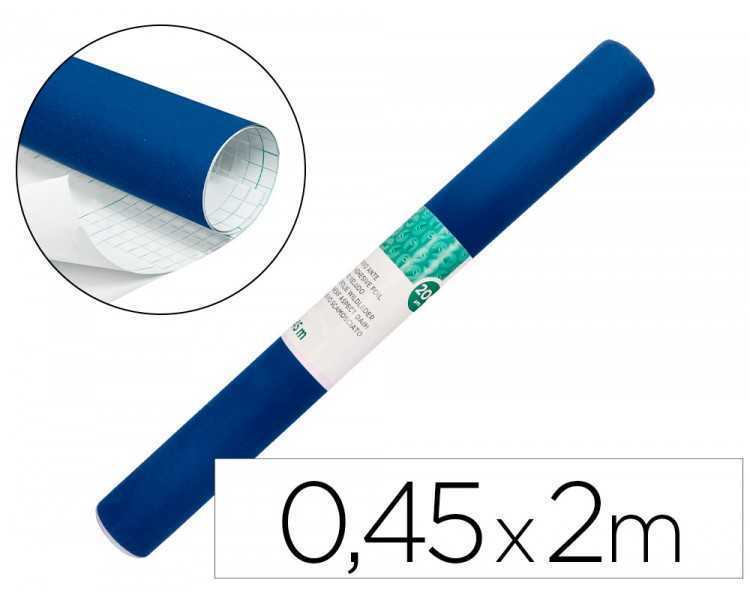 Rollo adhesivo liderpapel unicolor azul brillo rollo de 0,45 x 2 mt
