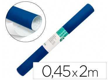 Rollo adhesivo liderpapel unicolor azul brillo rollo de 0,45 x 2 mt