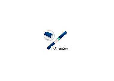Rollo adhesivo liderpapel unicolor azul brillo rollo de 0,45 x 2 mt Rollo adhesivo liderpapel unicolor azul brillo rollo de 0,45 x 2 mt