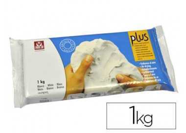 Arcilla sio-2 plus blanca endurece al aire paquete de 1 kg