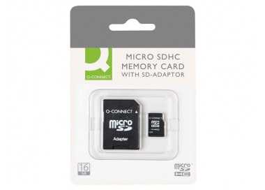 Memoria sd micro q-connect flash 16 gb clase 6 con adaptador Memoria sd micro q-connect flash 16 gb clase 6 con adaptador