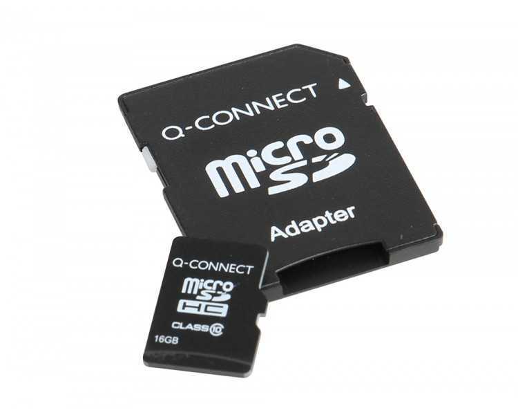 Memoria sd micro q-connect flash 16 gb clase 6 con adaptador