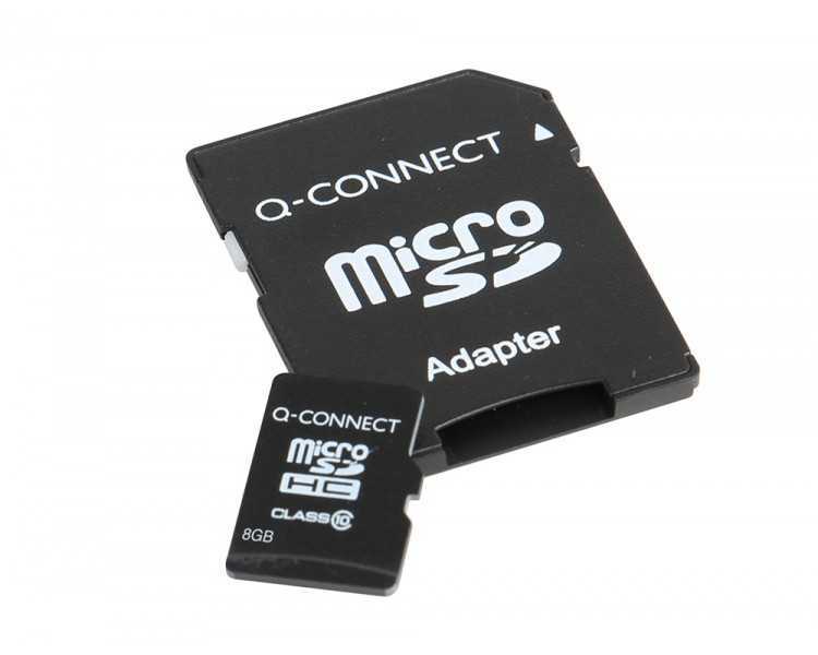 Memoria sd micro q-connect flash 8 gb clase 4 con adaptador