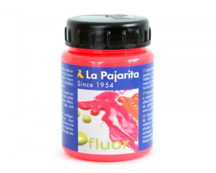 Pintura acrilica la pajarita f-03 rojo amapola fluorescente 75ml