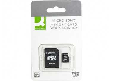 Memoria sd micro q-connect flash 64 gb clase 10 con adaptador Memoria sd micro q-connect flash 64 gb clase 10 con adaptador