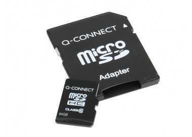 Memoria sd micro q-connect flash 64 gb clase 10 con adaptador Memoria sd micro q-connect flash 64 gb clase 10 con adaptador