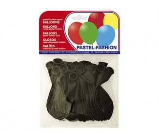 Globo 100% latex biodegradable pastel negro bolsa de 20 unidades