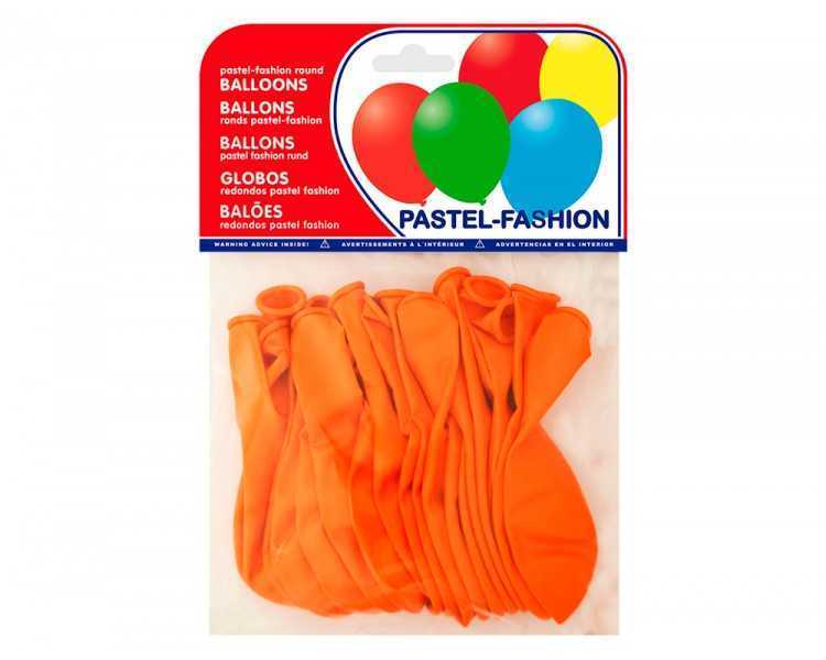 Globo 100% latex biodegradable pastel naranja bolsa de 20 unidades