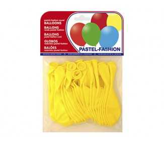 Globo 100% latex biodegradable pastel amarillo bolsa de 20 unidades