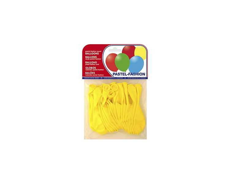 Globo 100% latex biodegradable pastel amarillo bolsa de 20 unidades