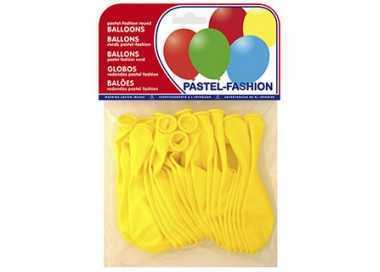 Globo 100% latex biodegradable pastel amarillo bolsa de 20 unidades