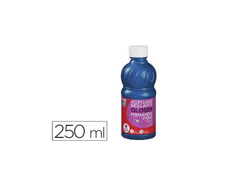 Pintura acrilica l&b brillo azul primario bote de 250 ml