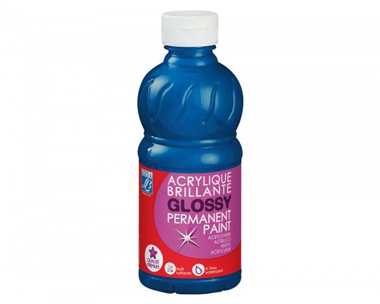 Pintura acrilica l&b brillo azul primario bote de 250 ml
