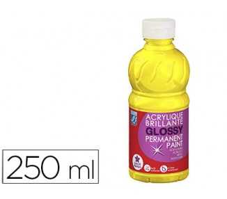 Pintura acrilica l&b brillo amarillo primario bote de 250 ml