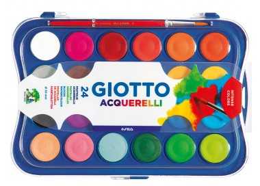 Acuarela giotto 24 colores con pincel estuche de plastico