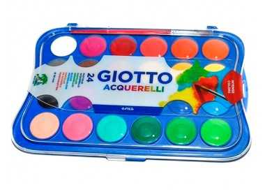 Acuarela giotto 24 colores con pincel estuche de plastico
