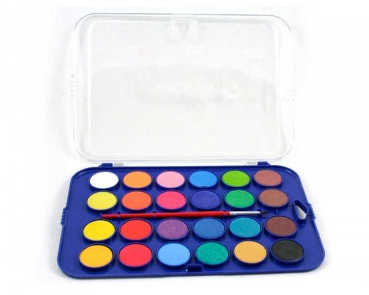 Acuarela giotto 24 colores con pincel estuche de plastico