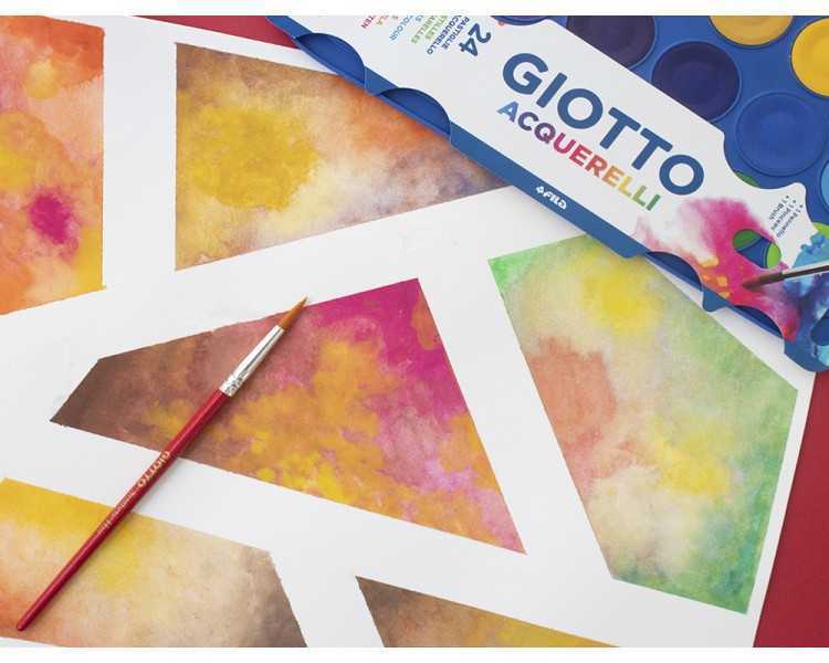Acuarela giotto 24 colores con pincel estuche de plastico
