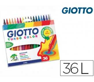 Rotulador giotto turbo color caja de 36 colores