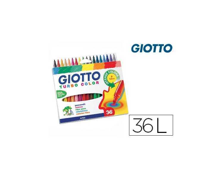 Rotulador giotto turbo color caja de 36 colores