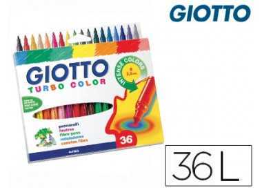 Rotulador giotto turbo color caja de 36 colores