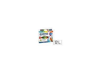 Lapices cera giotto maxi caja de 12 colores surtidos