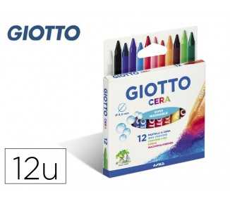 Lapices cera giotto caja de 12 colores surtidos